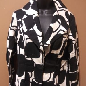 INC International Concept Black & Wht Jacket Small